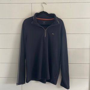 Quiksilver Mens Long Sleeve Turtleneck Quarter Zip Pullover Navy XL #0158